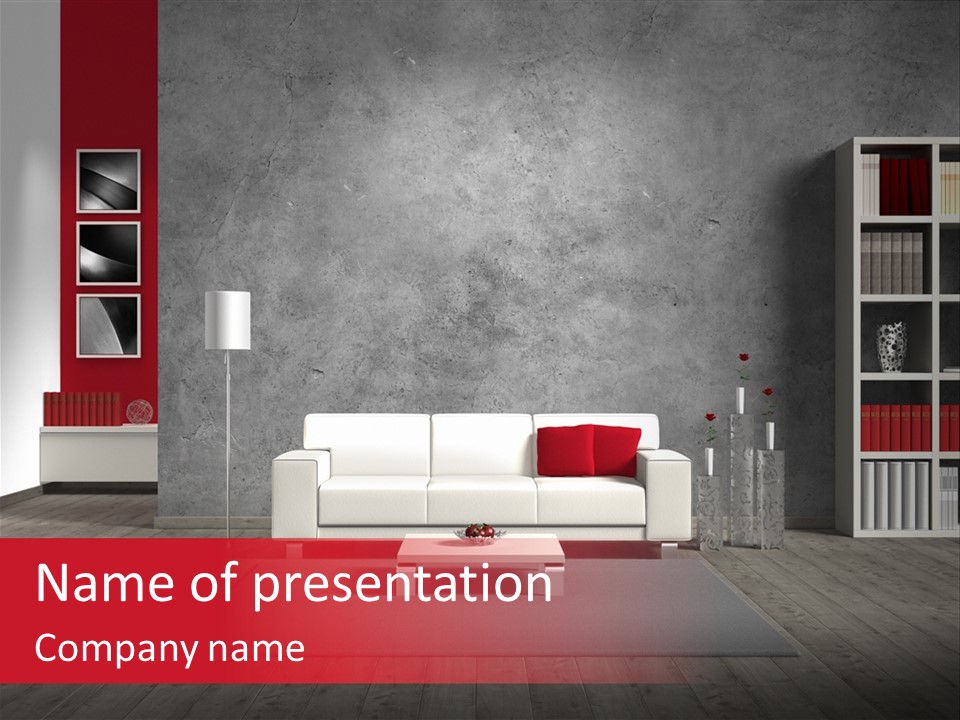 Haus Wand Architektur PowerPoint Template