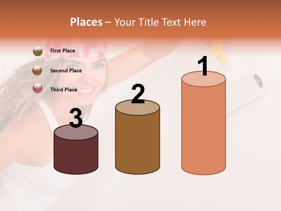 Girl Gorgeous Paintbrush PowerPoint Template