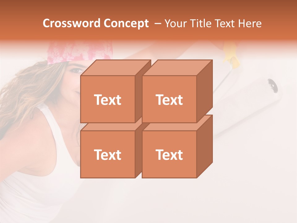 Girl Gorgeous Paintbrush PowerPoint Template