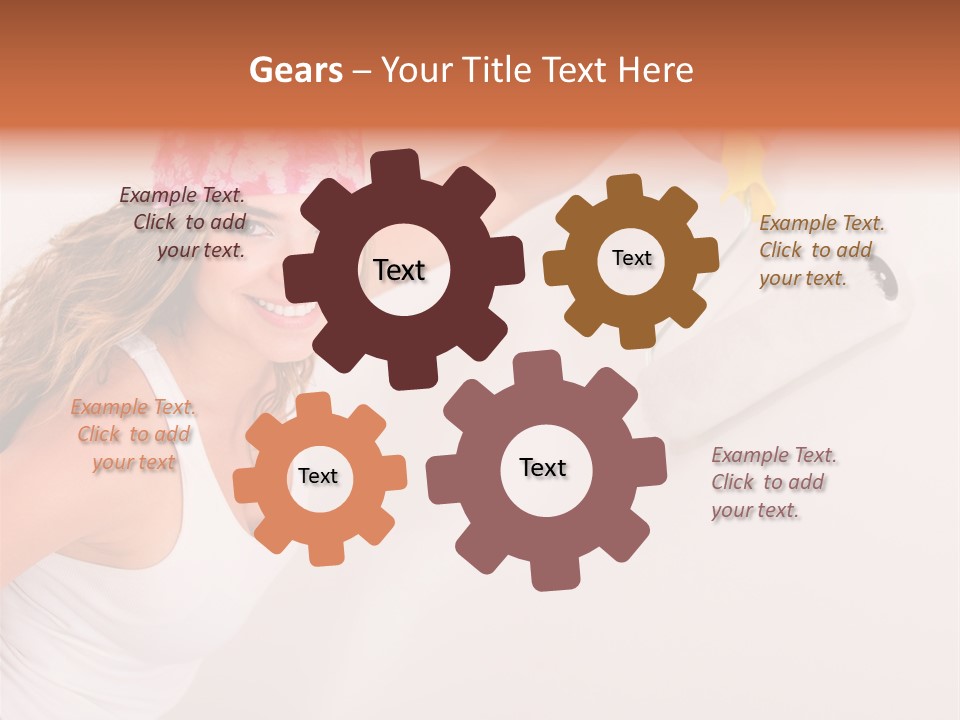 Girl Gorgeous Paintbrush PowerPoint Template