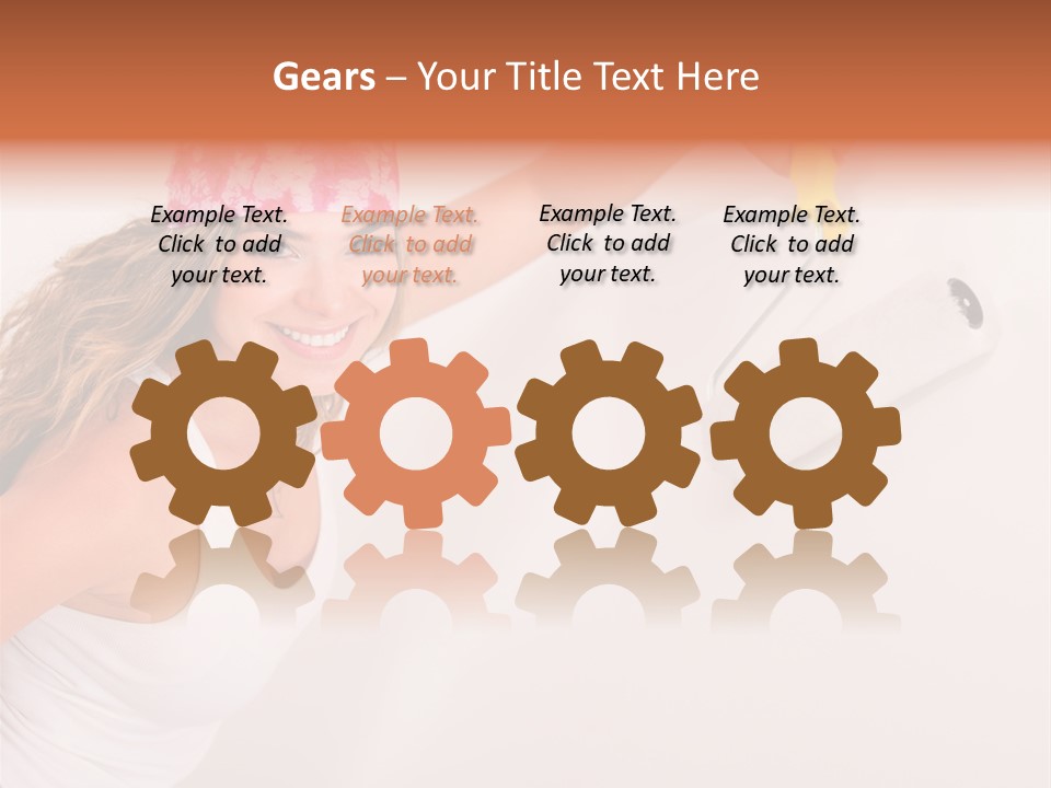 Girl Gorgeous Paintbrush PowerPoint Template