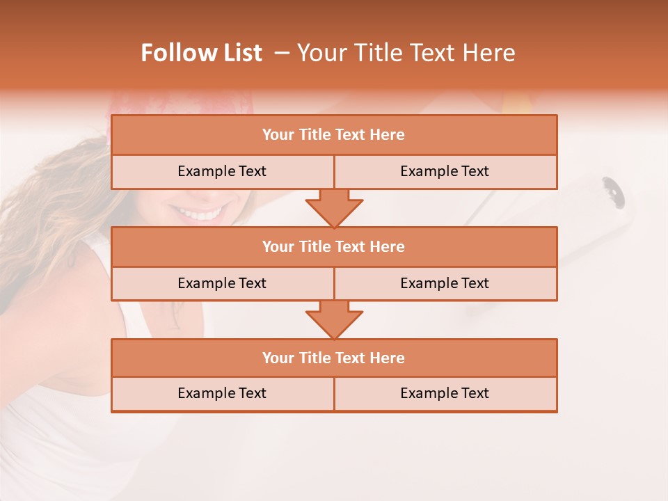 Girl Gorgeous Paintbrush PowerPoint Template