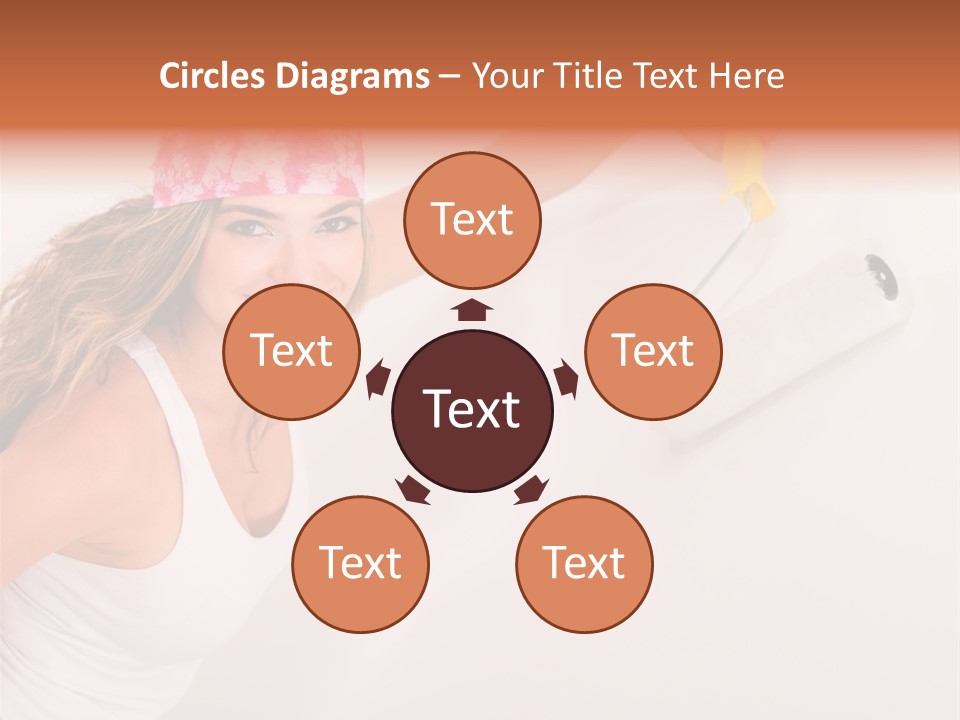 Girl Gorgeous Paintbrush PowerPoint Template