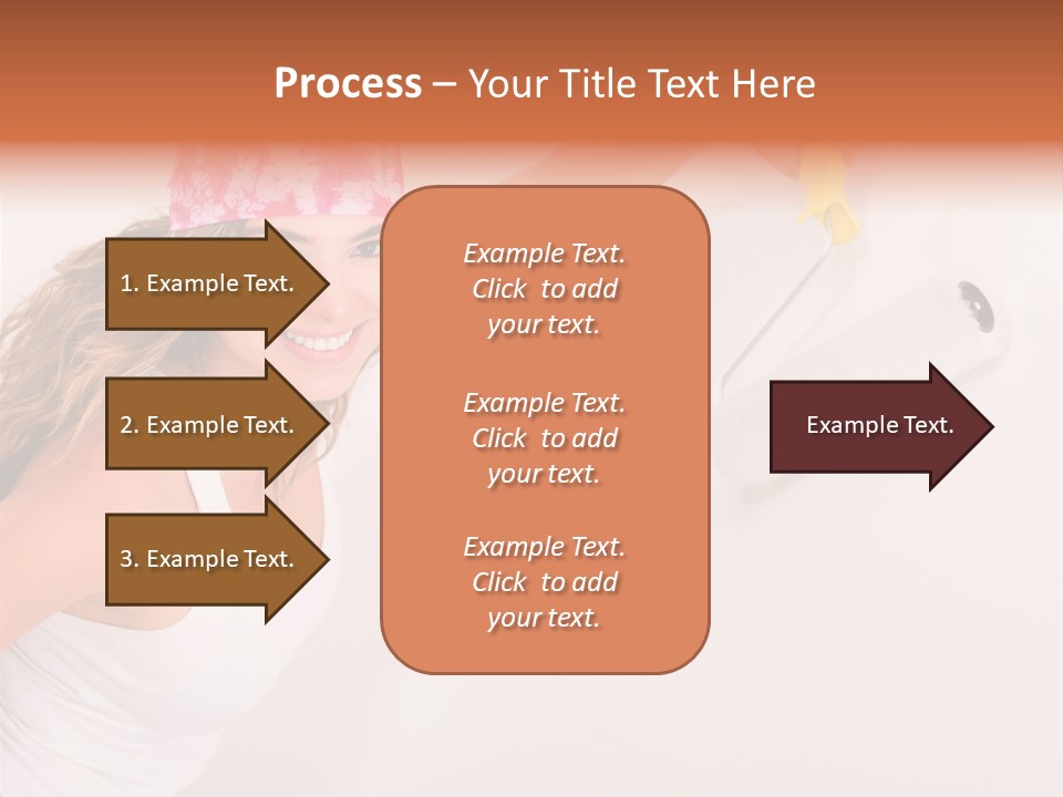 Girl Gorgeous Paintbrush PowerPoint Template