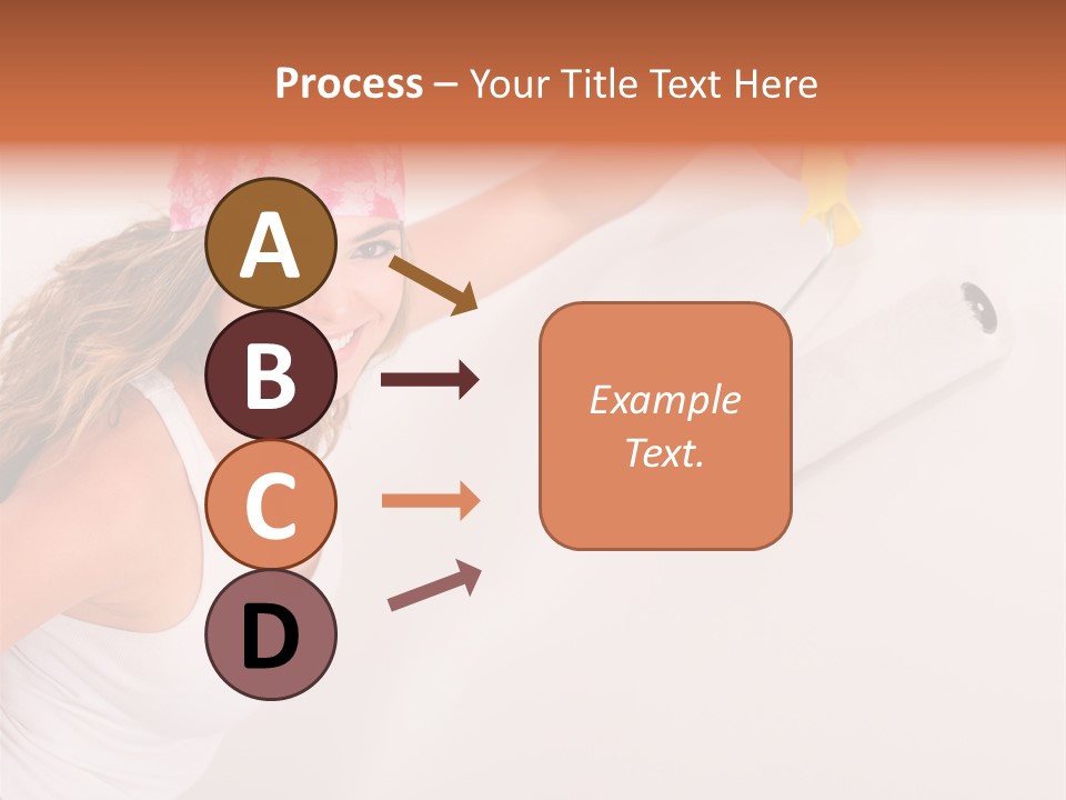 Girl Gorgeous Paintbrush PowerPoint Template