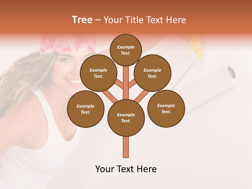 Girl Gorgeous Paintbrush PowerPoint Template