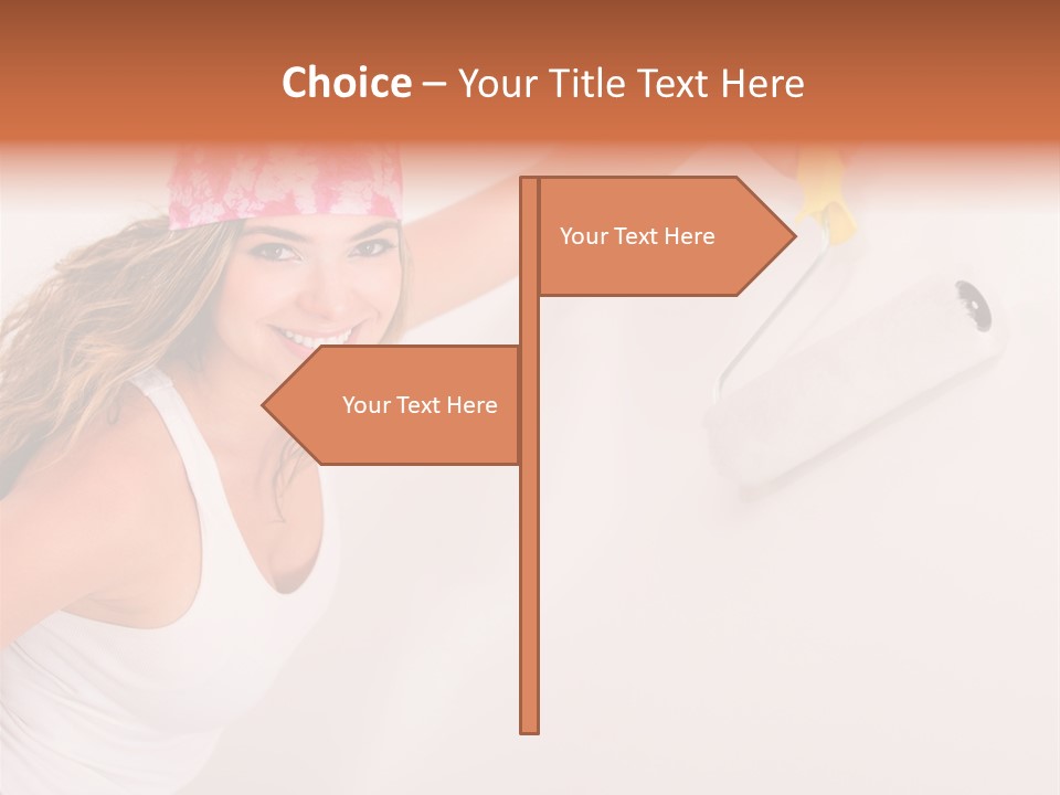 Girl Gorgeous Paintbrush PowerPoint Template