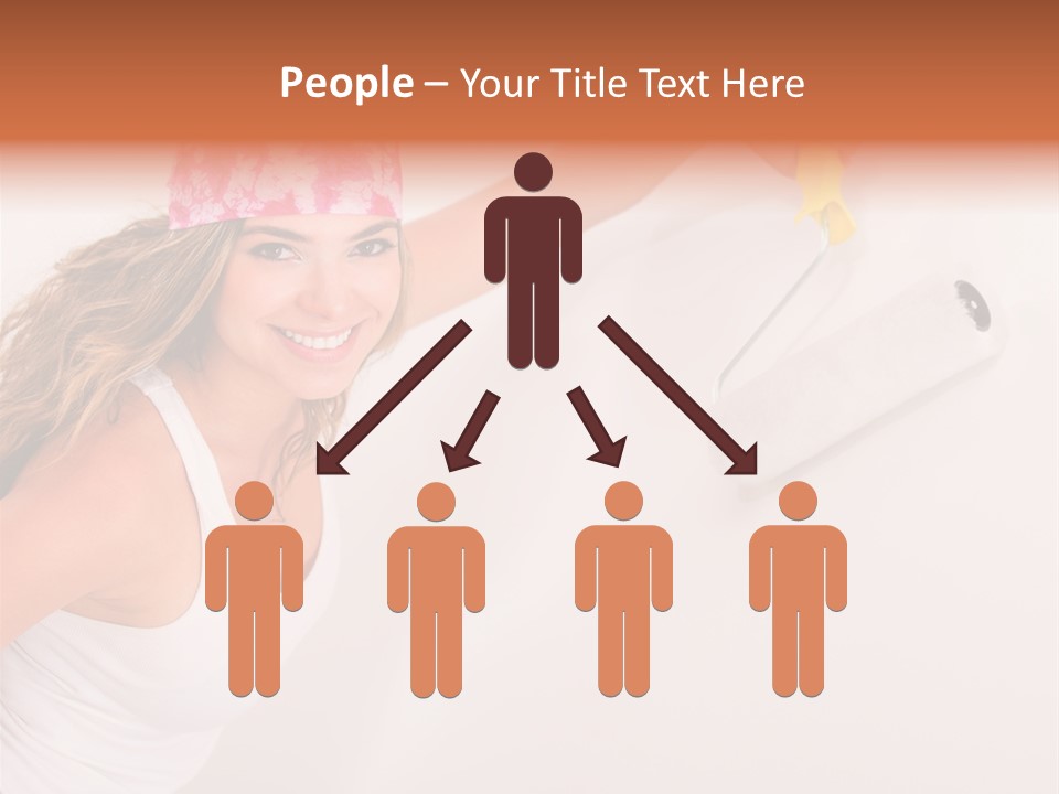 Girl Gorgeous Paintbrush PowerPoint Template