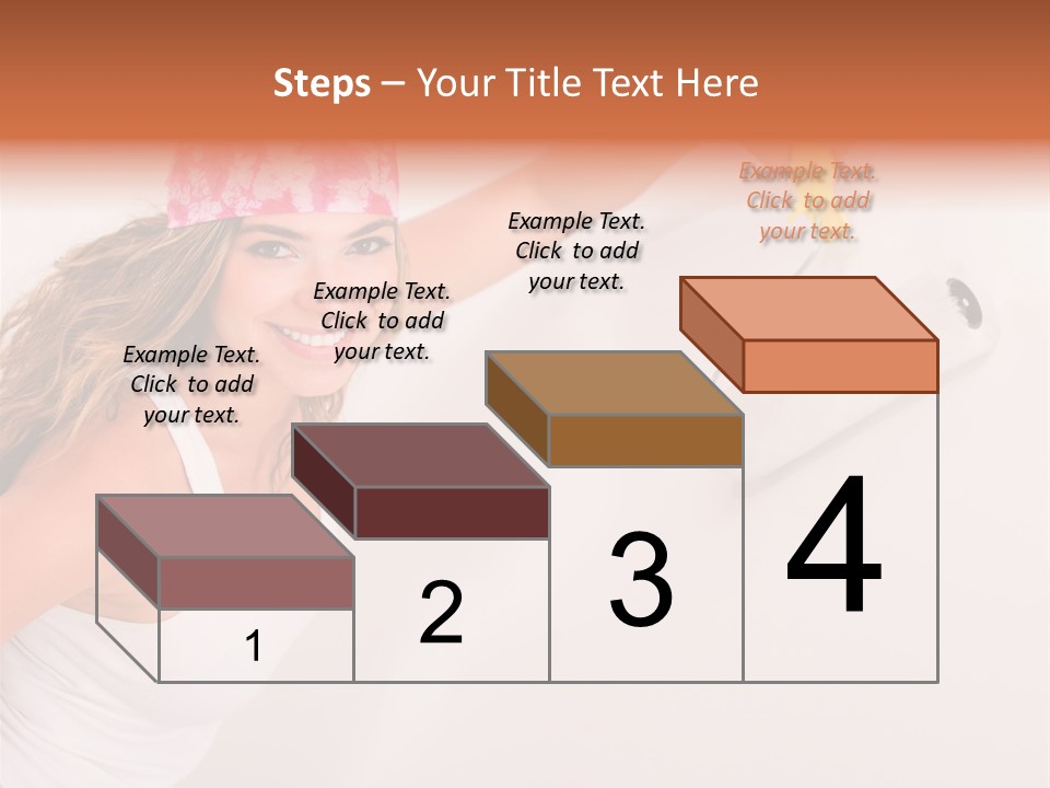 Girl Gorgeous Paintbrush PowerPoint Template