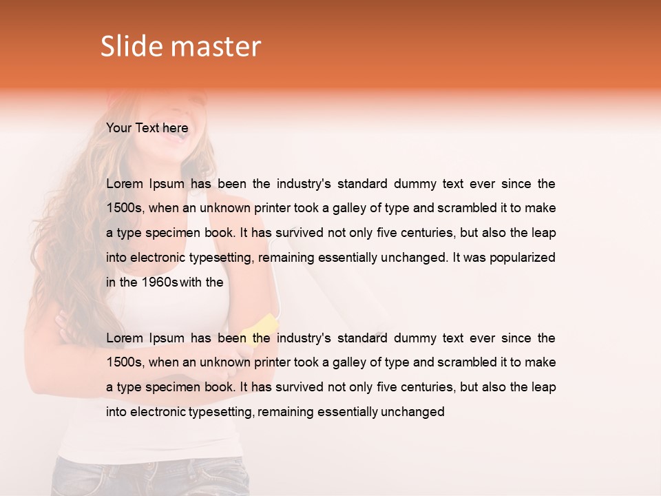 Roller Person Smiling PowerPoint Template