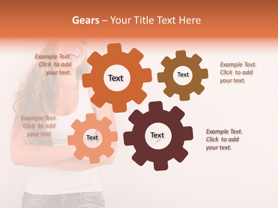 Roller Person Smiling PowerPoint Template