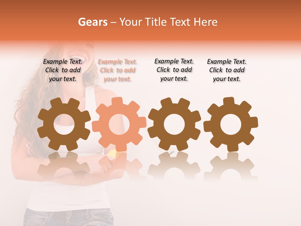 Roller Person Smiling PowerPoint Template