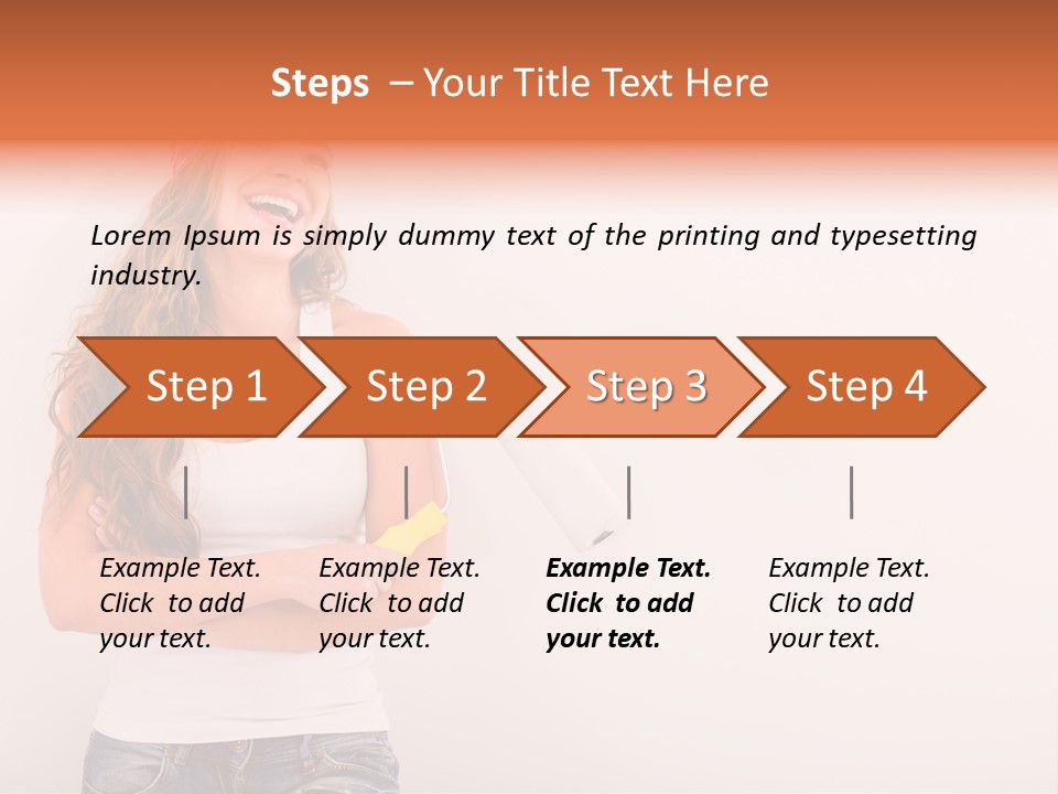 Roller Person Smiling PowerPoint Template