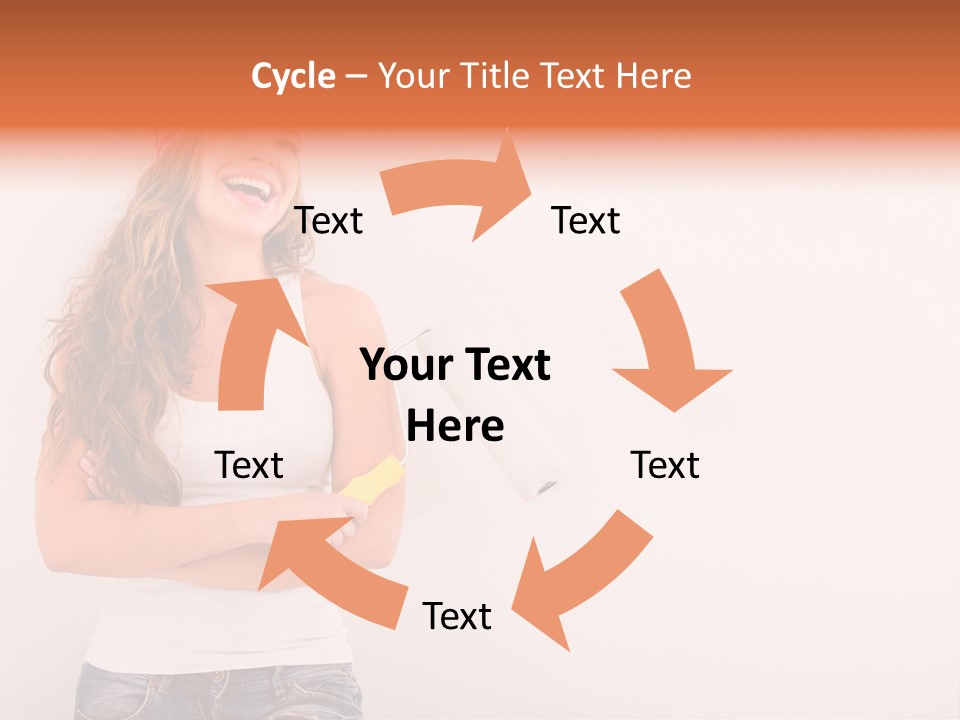 Roller Person Smiling PowerPoint Template