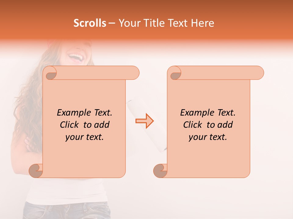 Roller Person Smiling PowerPoint Template