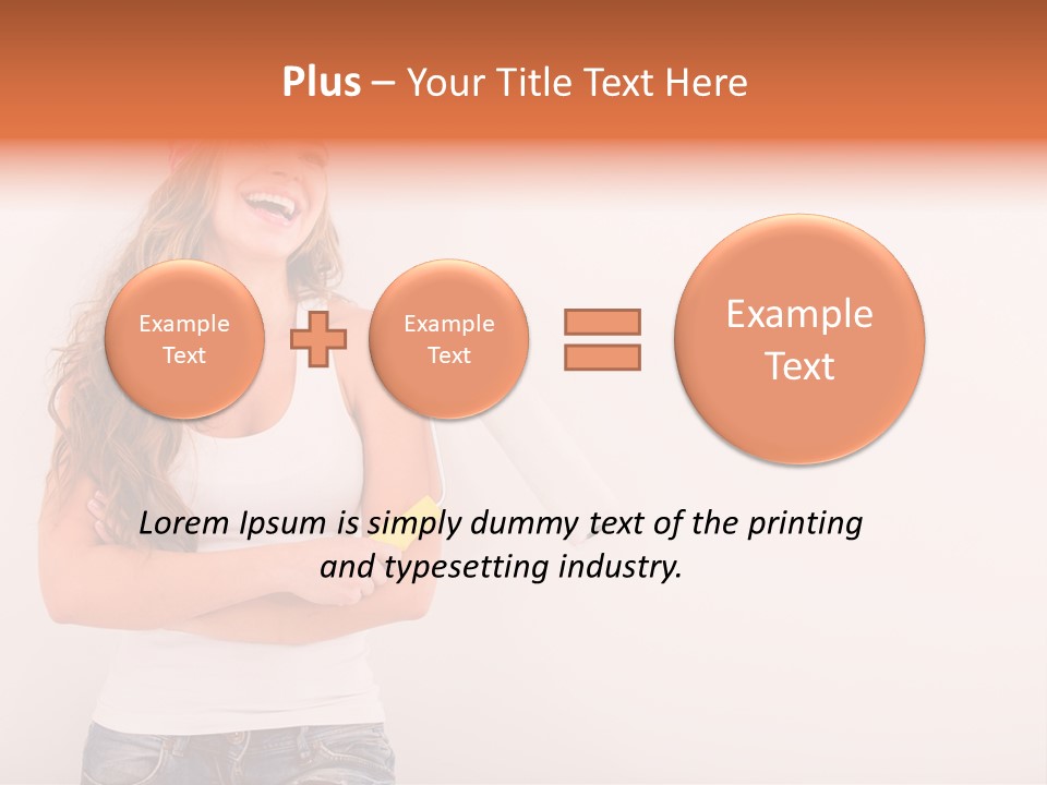 Roller Person Smiling PowerPoint Template