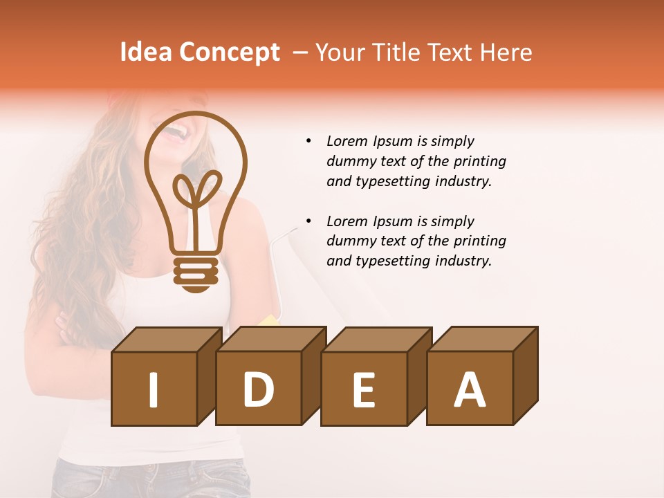 Roller Person Smiling PowerPoint Template