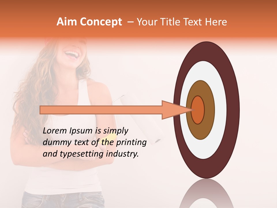 Roller Person Smiling PowerPoint Template