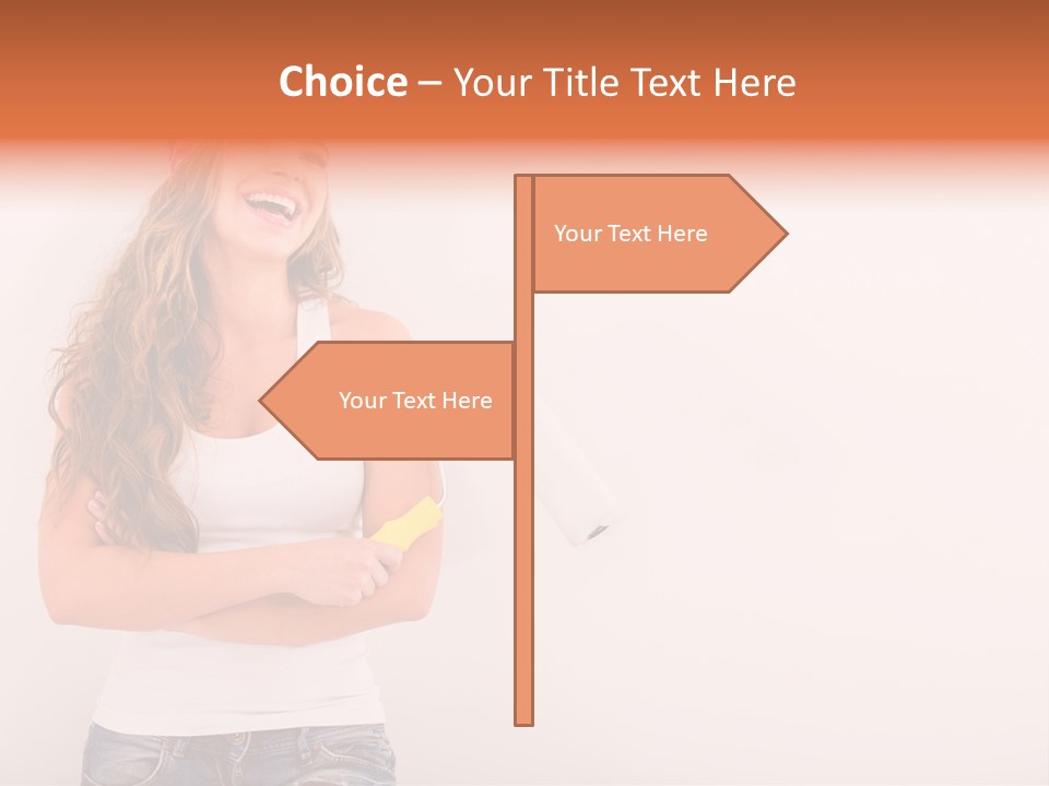 Roller Person Smiling PowerPoint Template