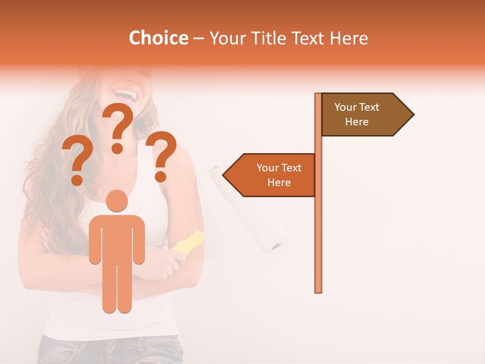 Roller Person Smiling PowerPoint Template