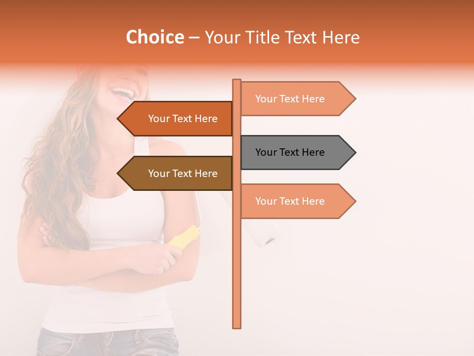 Roller Person Smiling PowerPoint Template