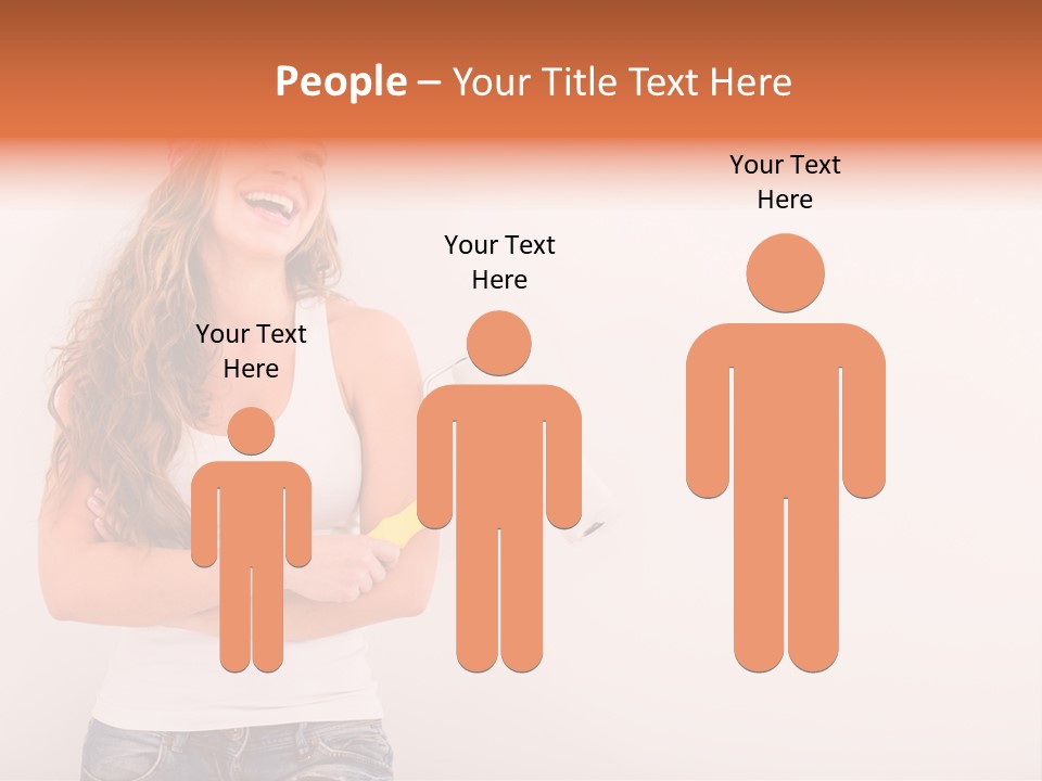 Roller Person Smiling PowerPoint Template