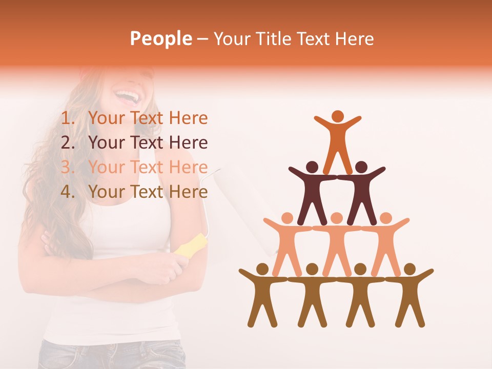 Roller Person Smiling PowerPoint Template