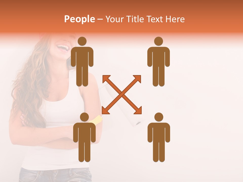 Roller Person Smiling PowerPoint Template