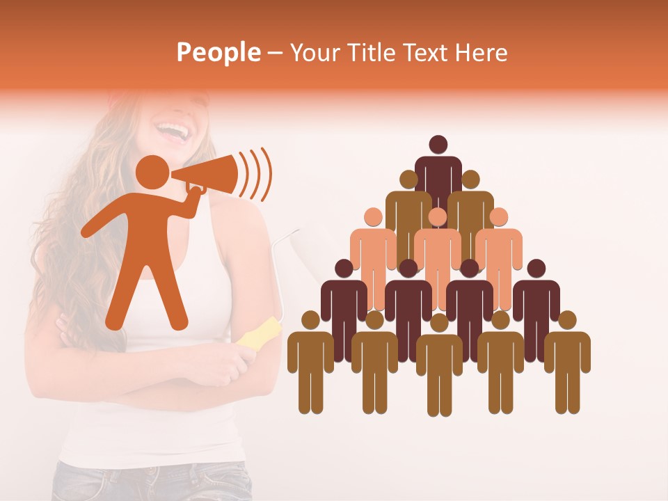 Roller Person Smiling PowerPoint Template