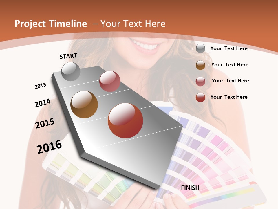 Isolated White Young PowerPoint Template