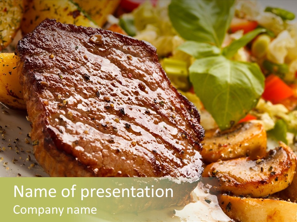 Vegetable Fast Loin PowerPoint Template