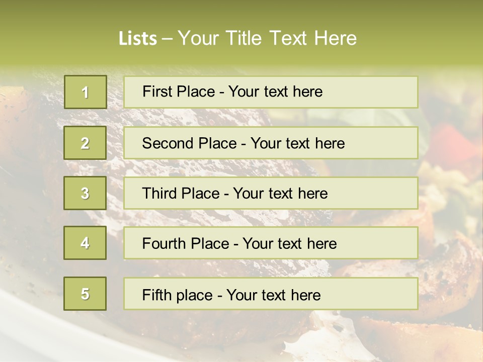 Vegetable Fast Loin PowerPoint Template