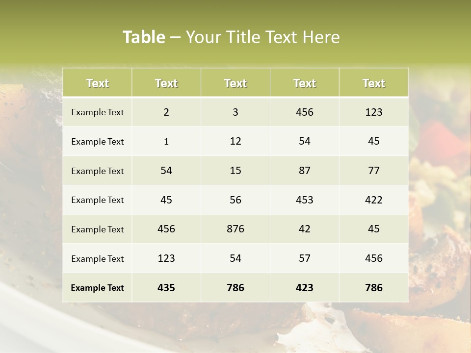 Vegetable Fast Loin PowerPoint Template