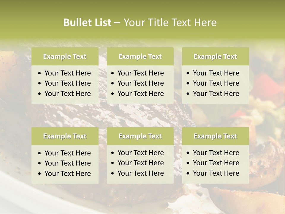 Vegetable Fast Loin PowerPoint Template