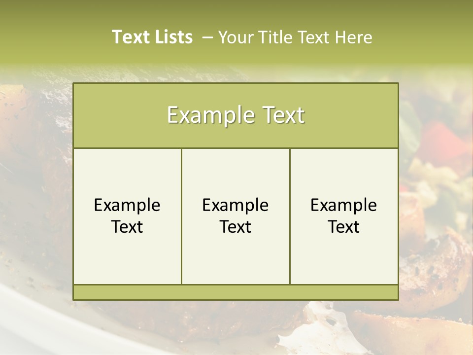 Vegetable Fast Loin PowerPoint Template