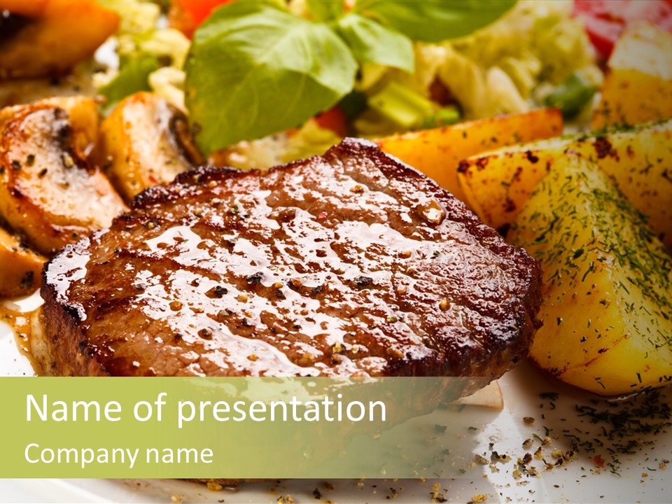 Barbecue Roast Dinner PowerPoint Template