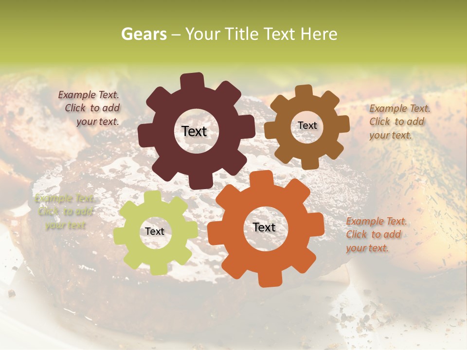 Barbecue Roast Dinner PowerPoint Template