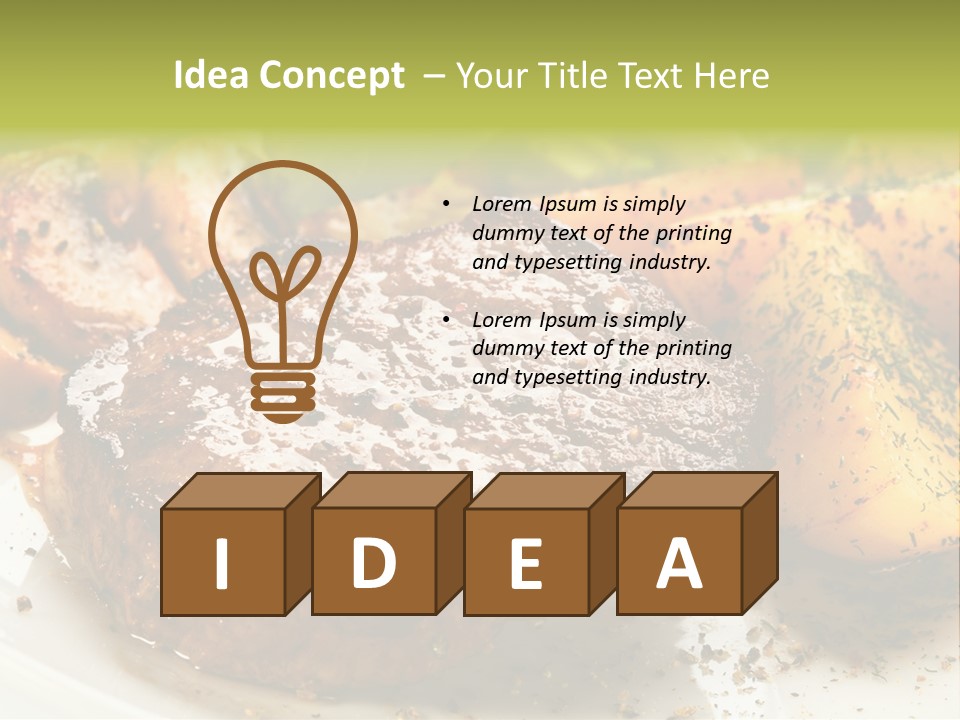 Barbecue Roast Dinner PowerPoint Template