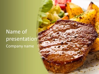 Meal Chop Grill PowerPoint Template