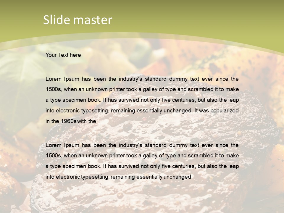 Meal Chop Grill PowerPoint Template