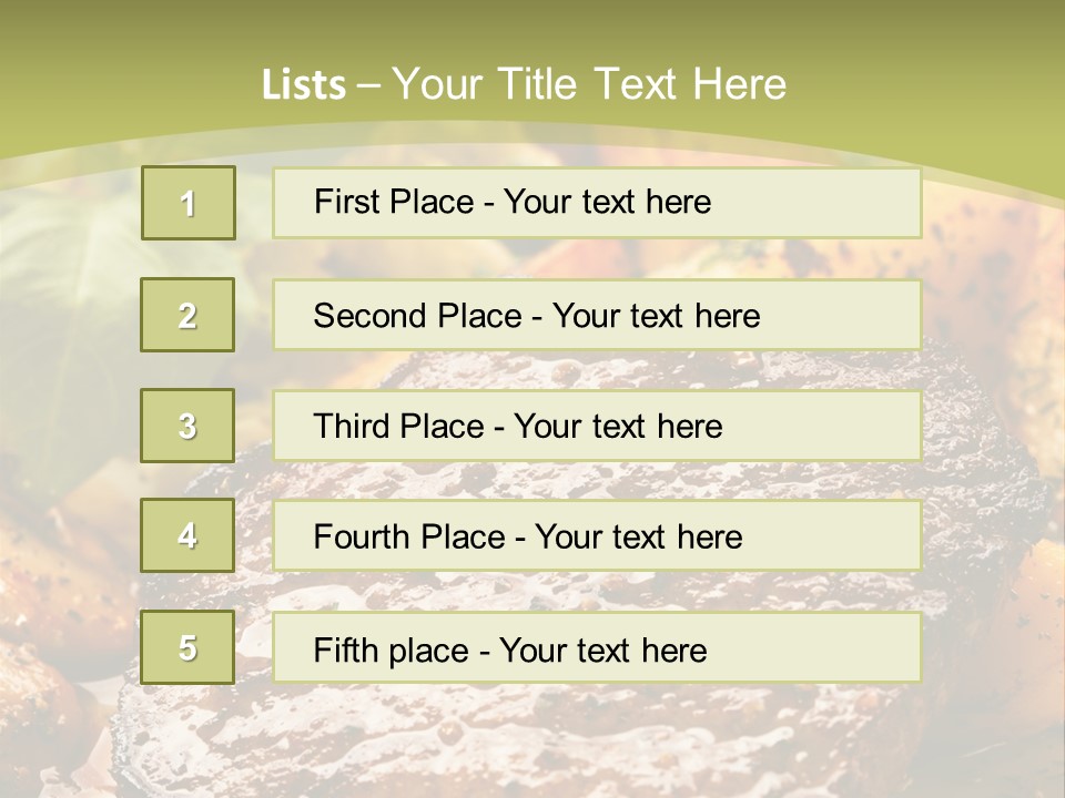 Meal Chop Grill PowerPoint Template