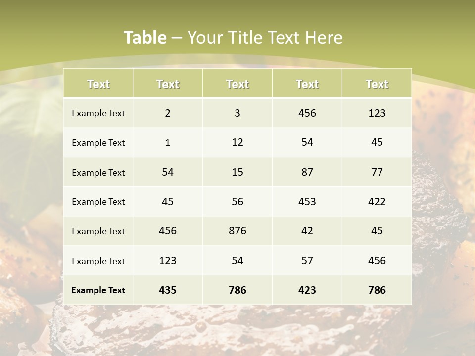 Meal Chop Grill PowerPoint Template