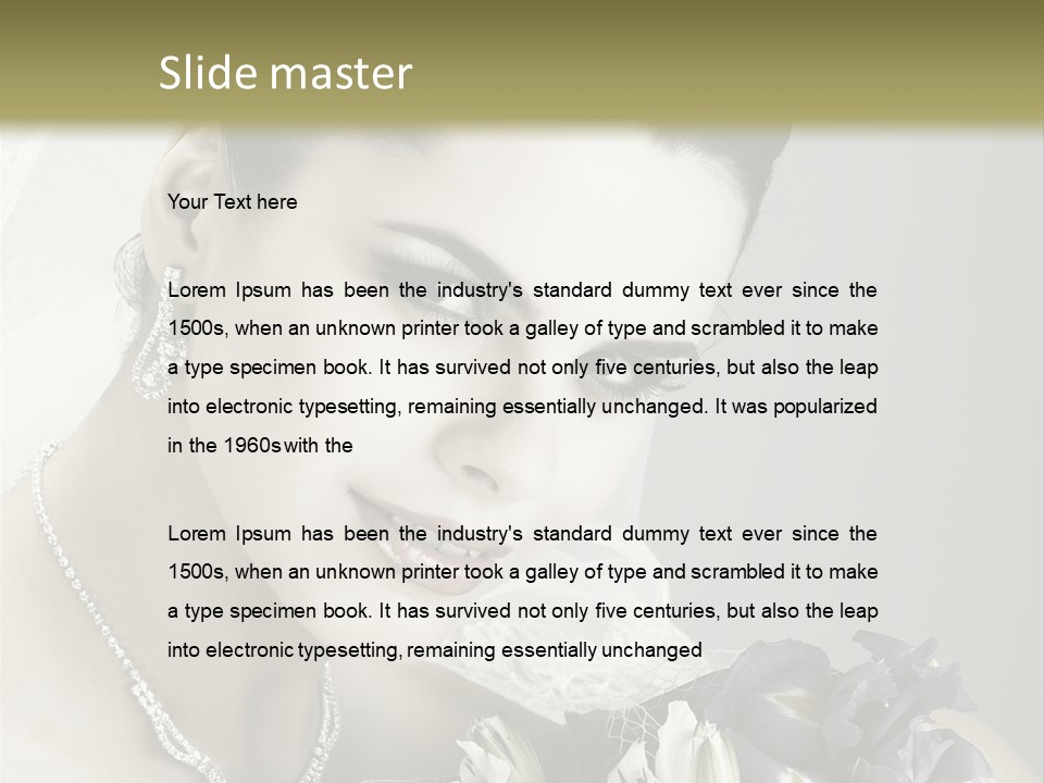 Female Flowers Winter PowerPoint Template