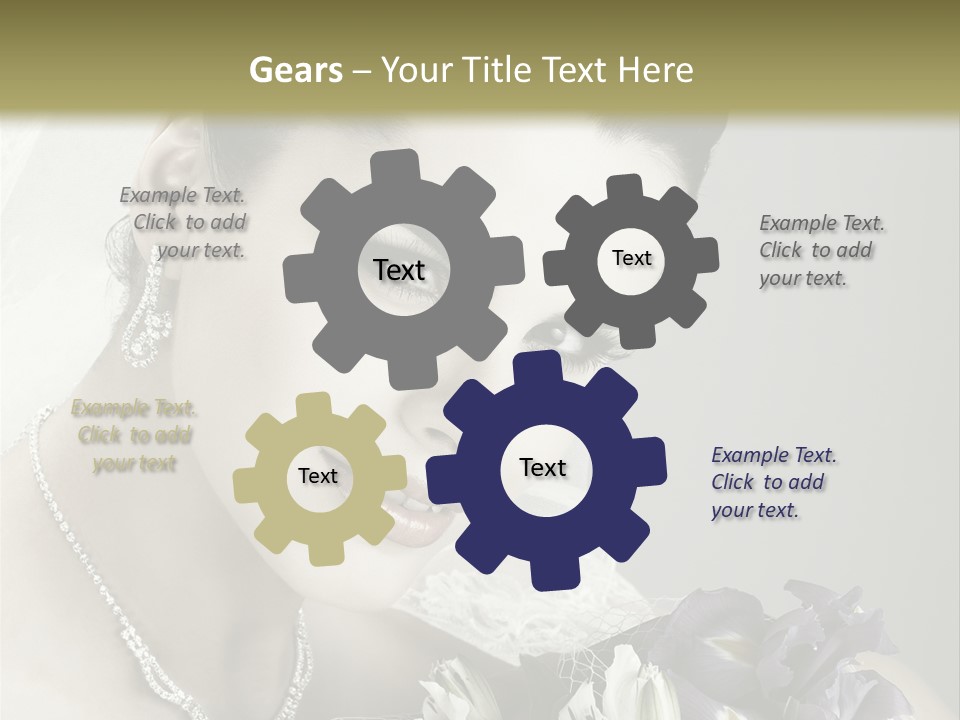 Female Flowers Winter PowerPoint Template