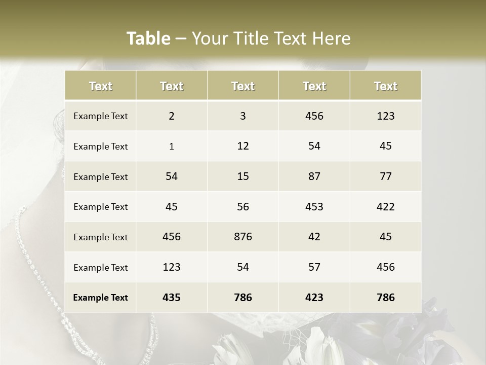 Female Flowers Winter PowerPoint Template