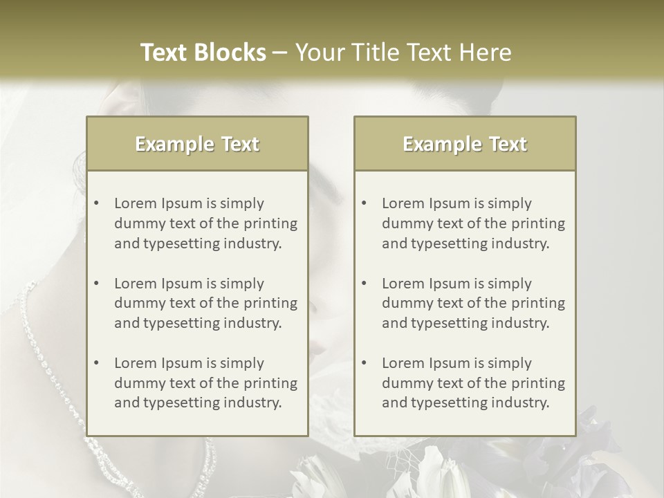 Female Flowers Winter PowerPoint Template