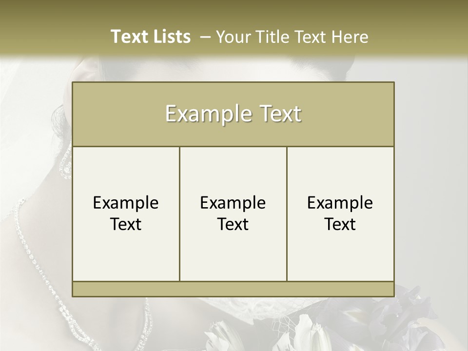 Female Flowers Winter PowerPoint Template