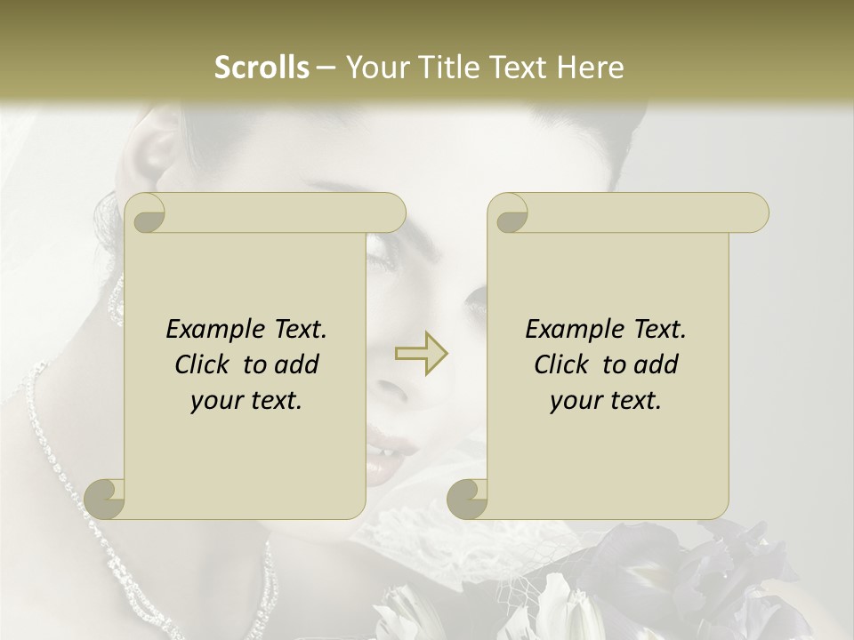 Female Flowers Winter PowerPoint Template
