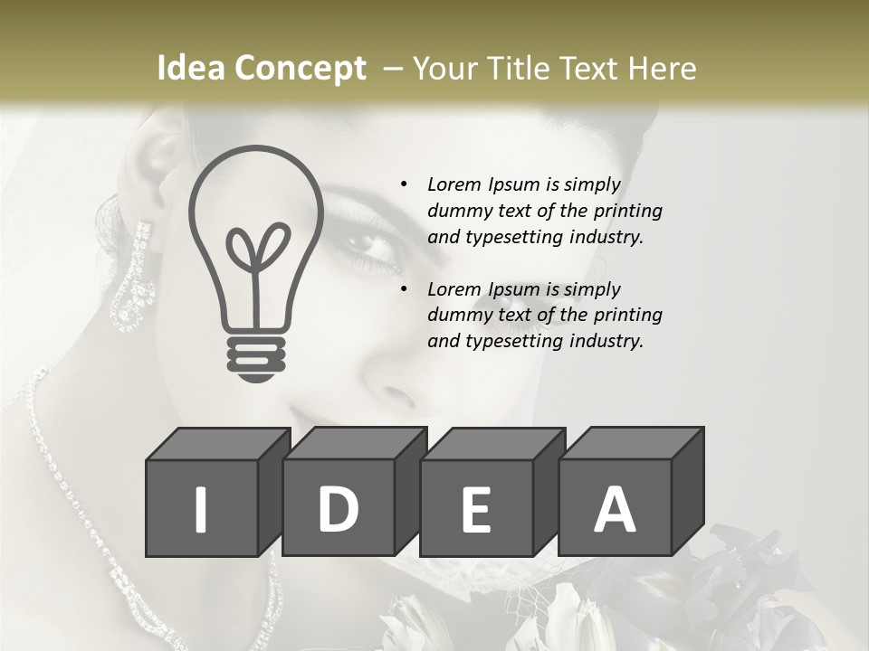 Female Flowers Winter PowerPoint Template