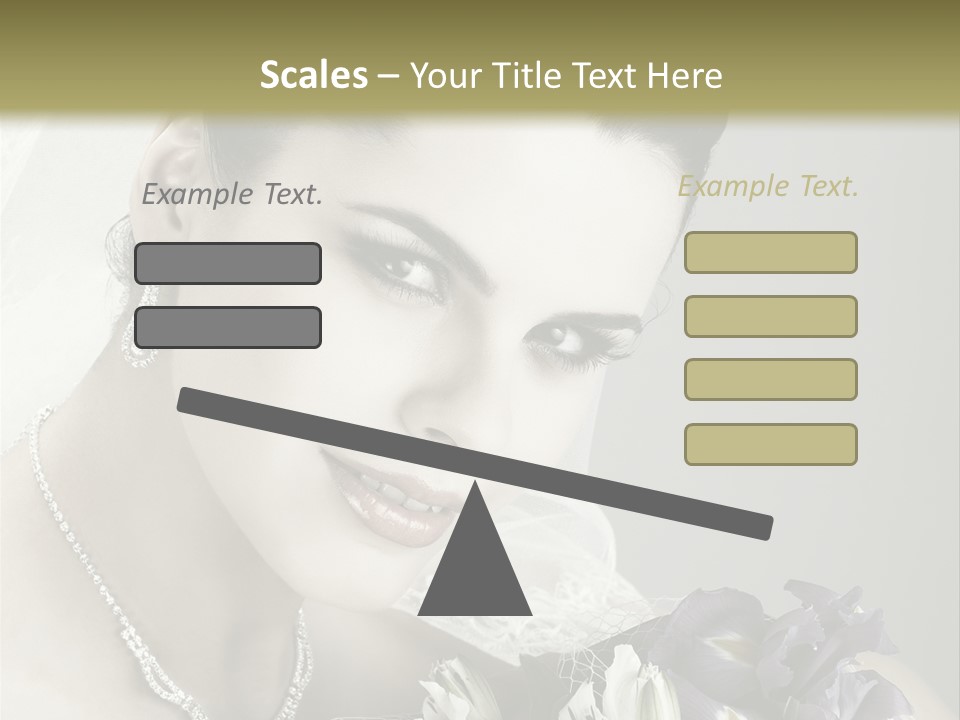 Female Flowers Winter PowerPoint Template